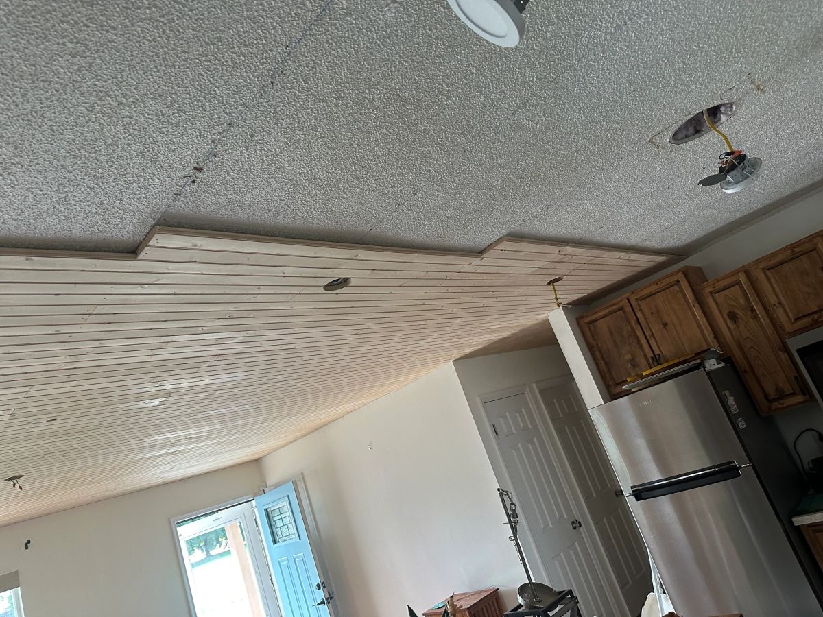 Ceiling and electrical work by Dan's Handyman Service